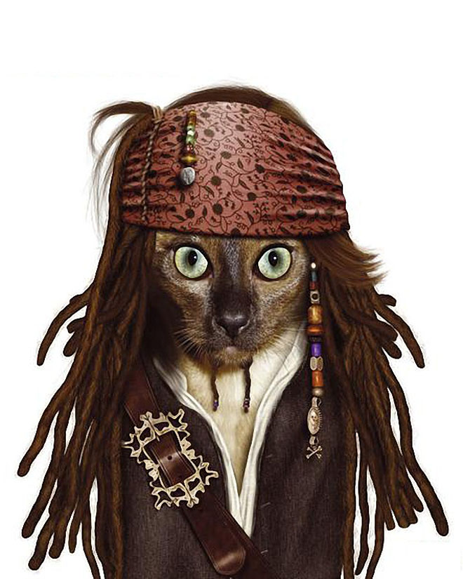 Captain Jack Sparrow - Dog Disguisefamous person faces celebrity animal funny